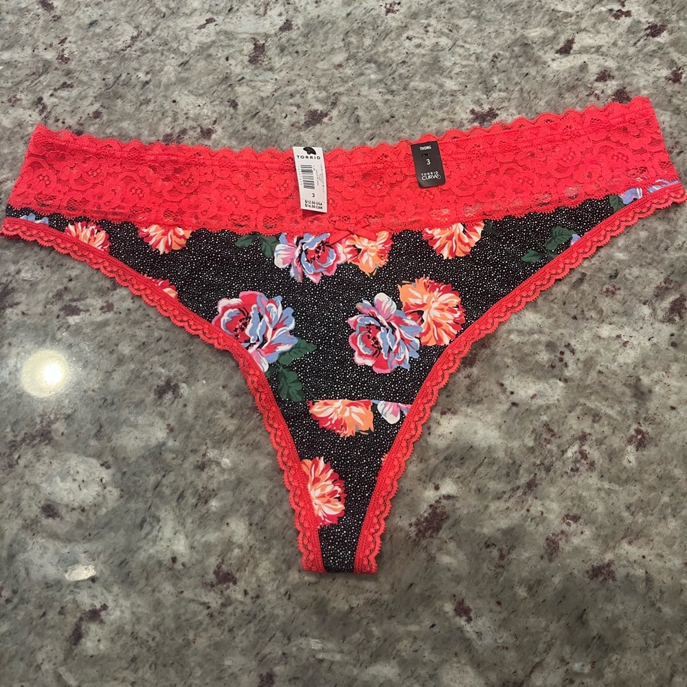 Torrid floral thong